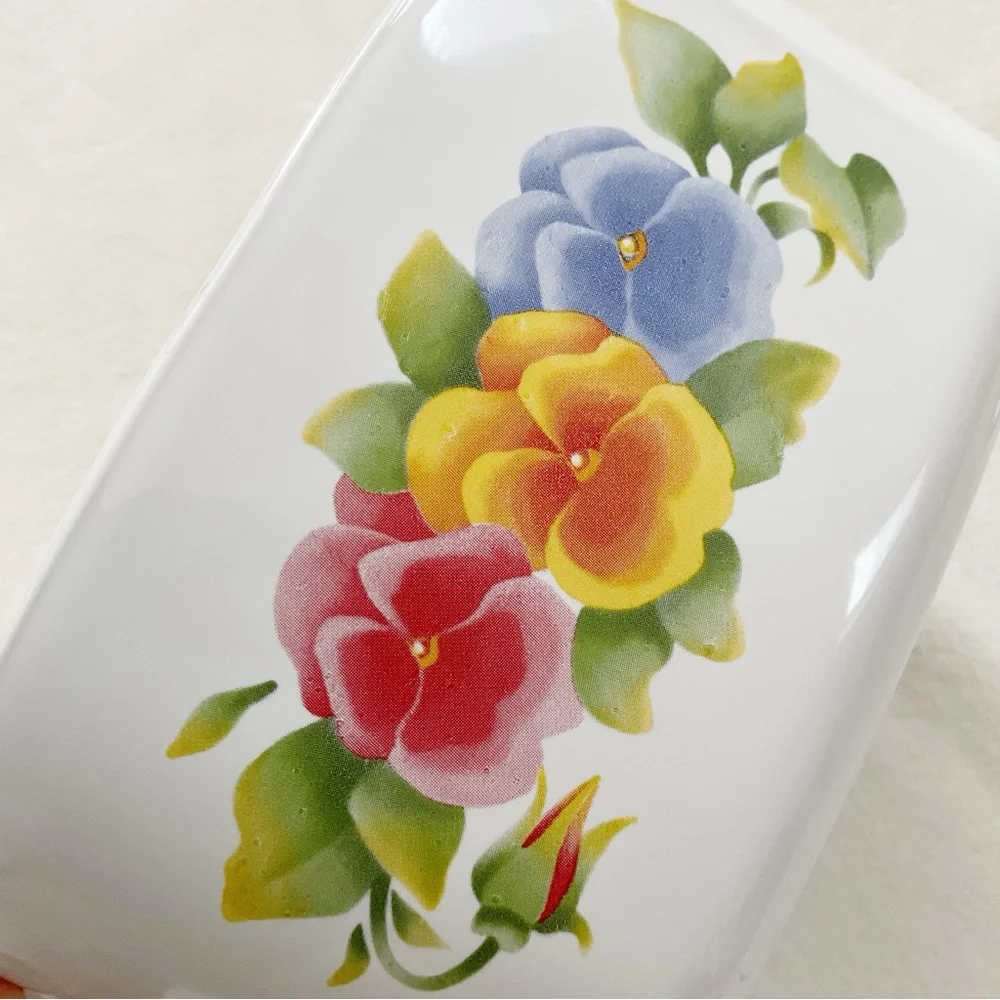 Vintage CorningWare Summer Blush 3 Qt Casserole Dish w Lid